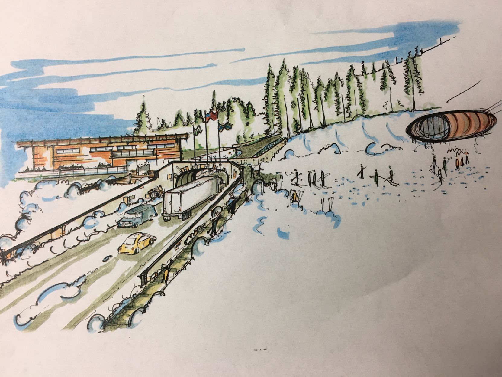 Snowbowl pedestrian bridge